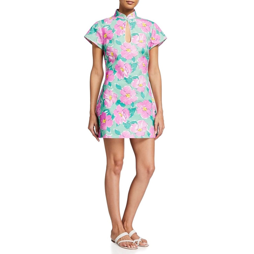 RIXO Lolita Azalea Bloom Pink Mini Dress